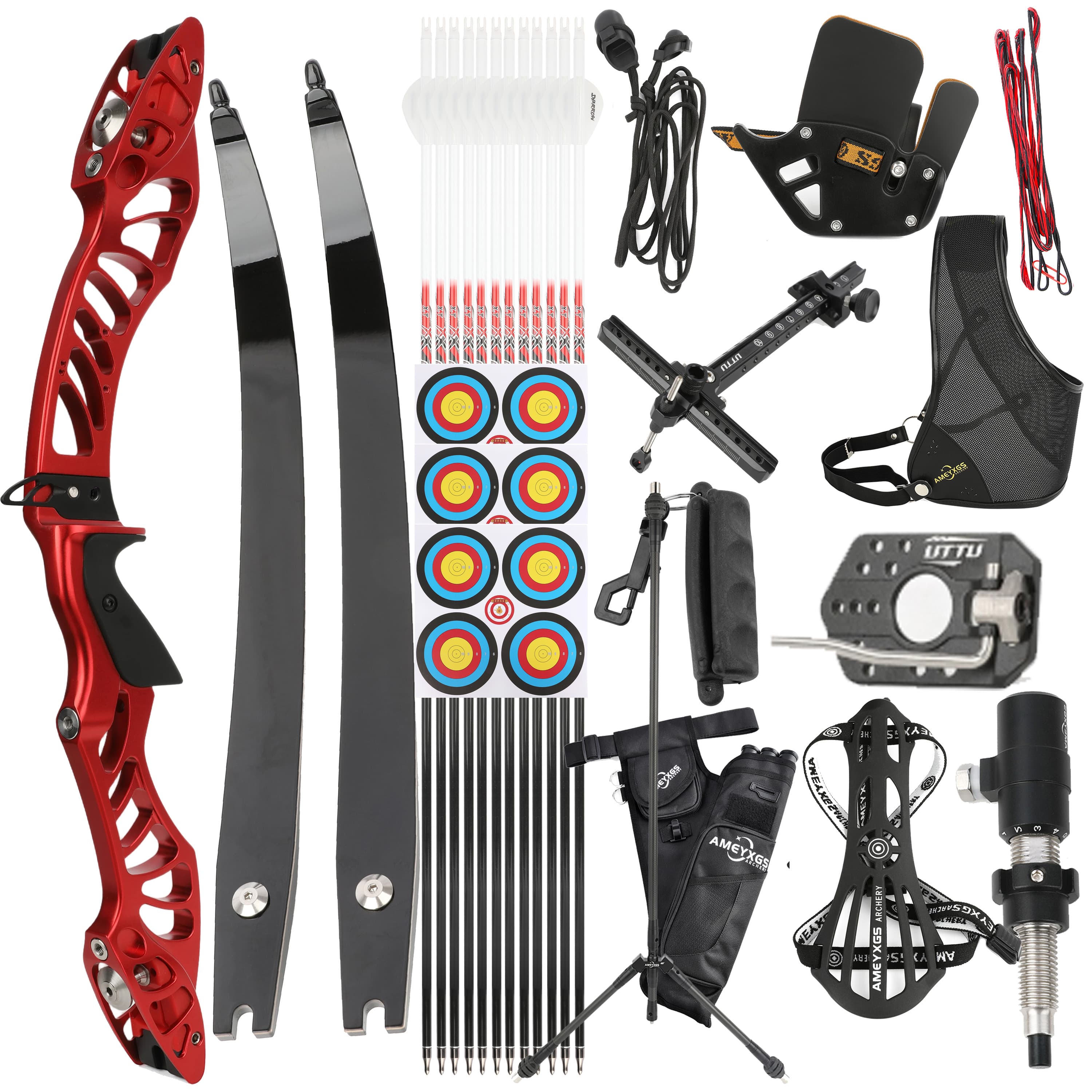 X-Pulse 16-40bs Recurve Bow Kit Takedown Shooting Archery