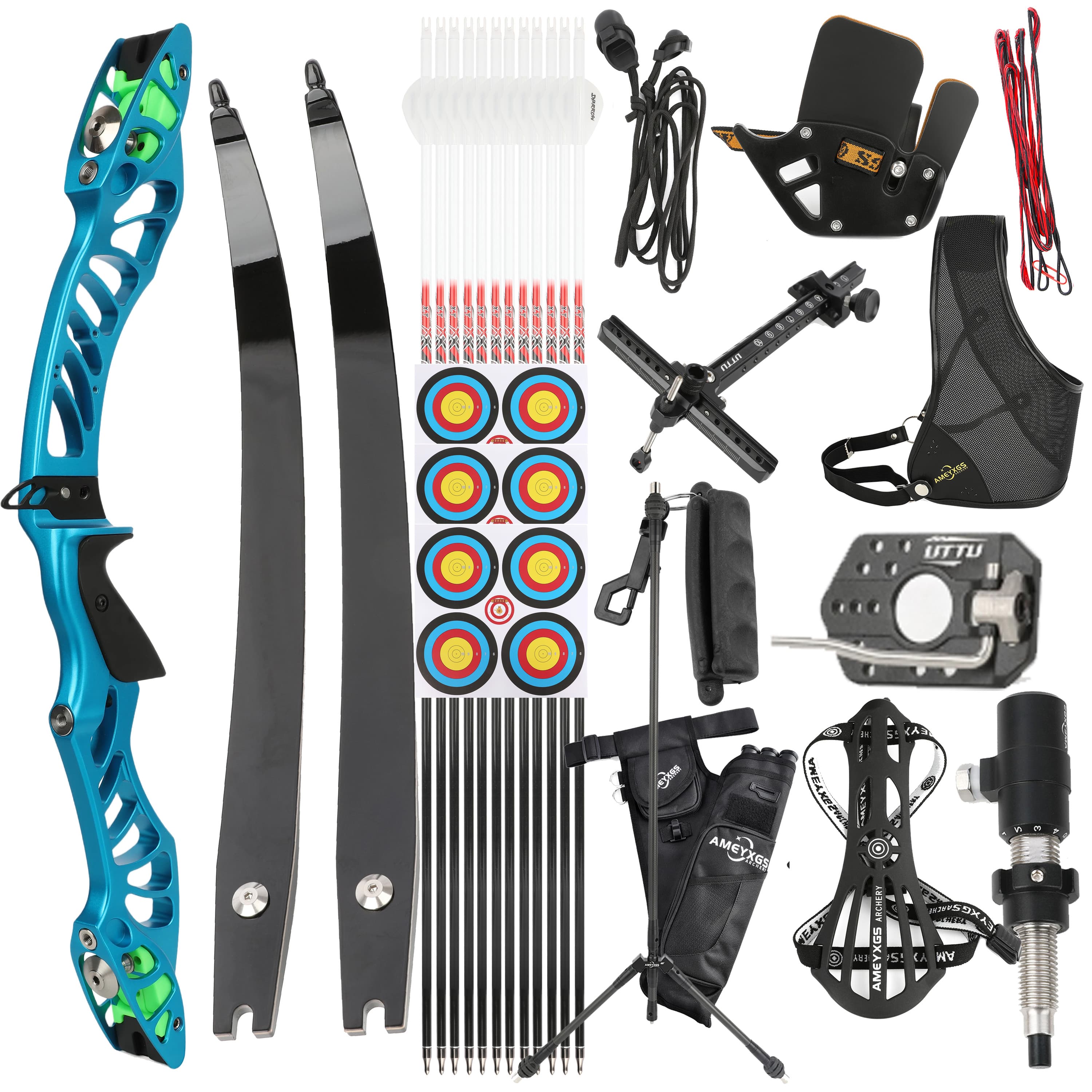 X-Pulse 16-40bs Recurve Bow Kit Takedown Shooting Archery