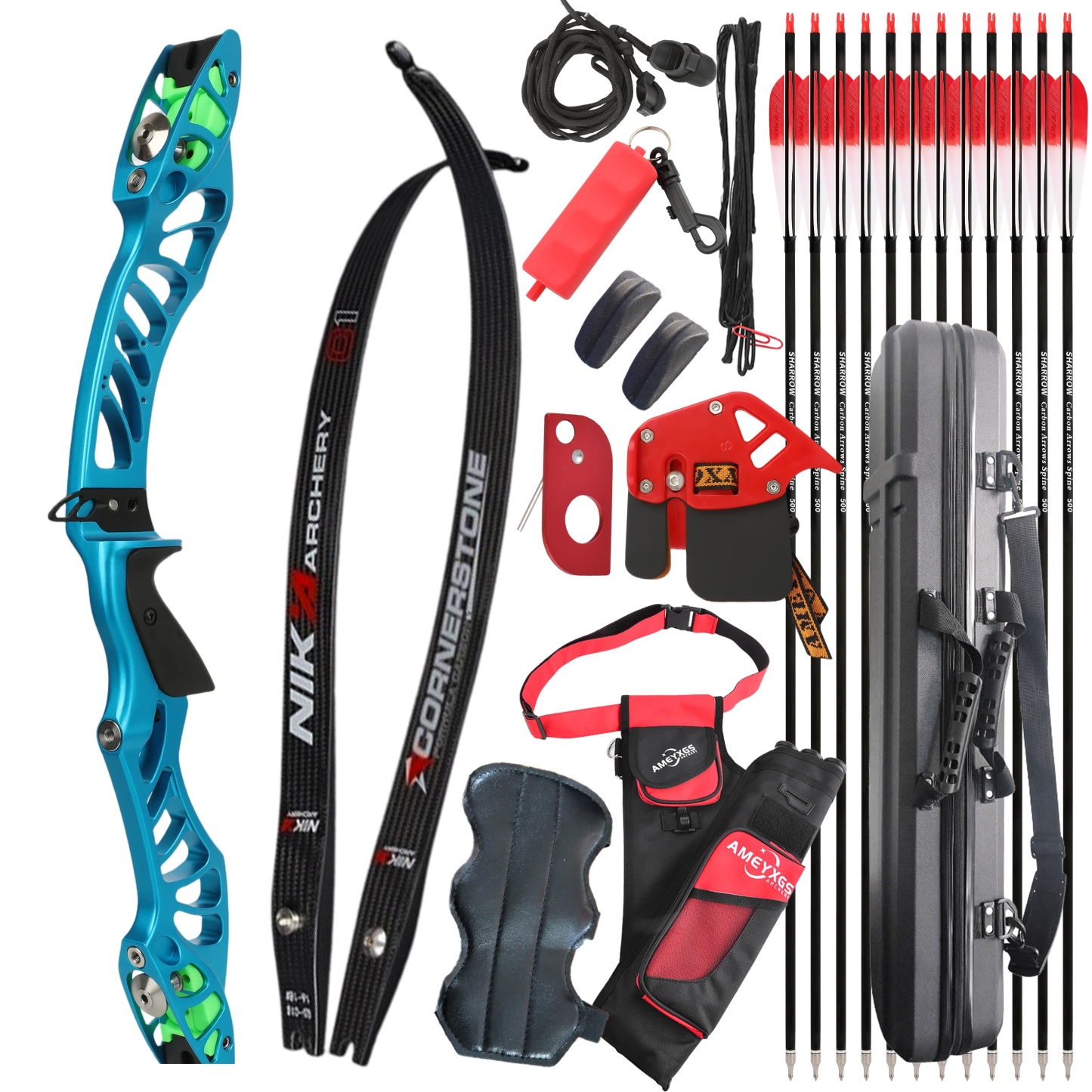 X-Pulse 18-46bs Recurve Bow Kit Takedown Hunting Archery