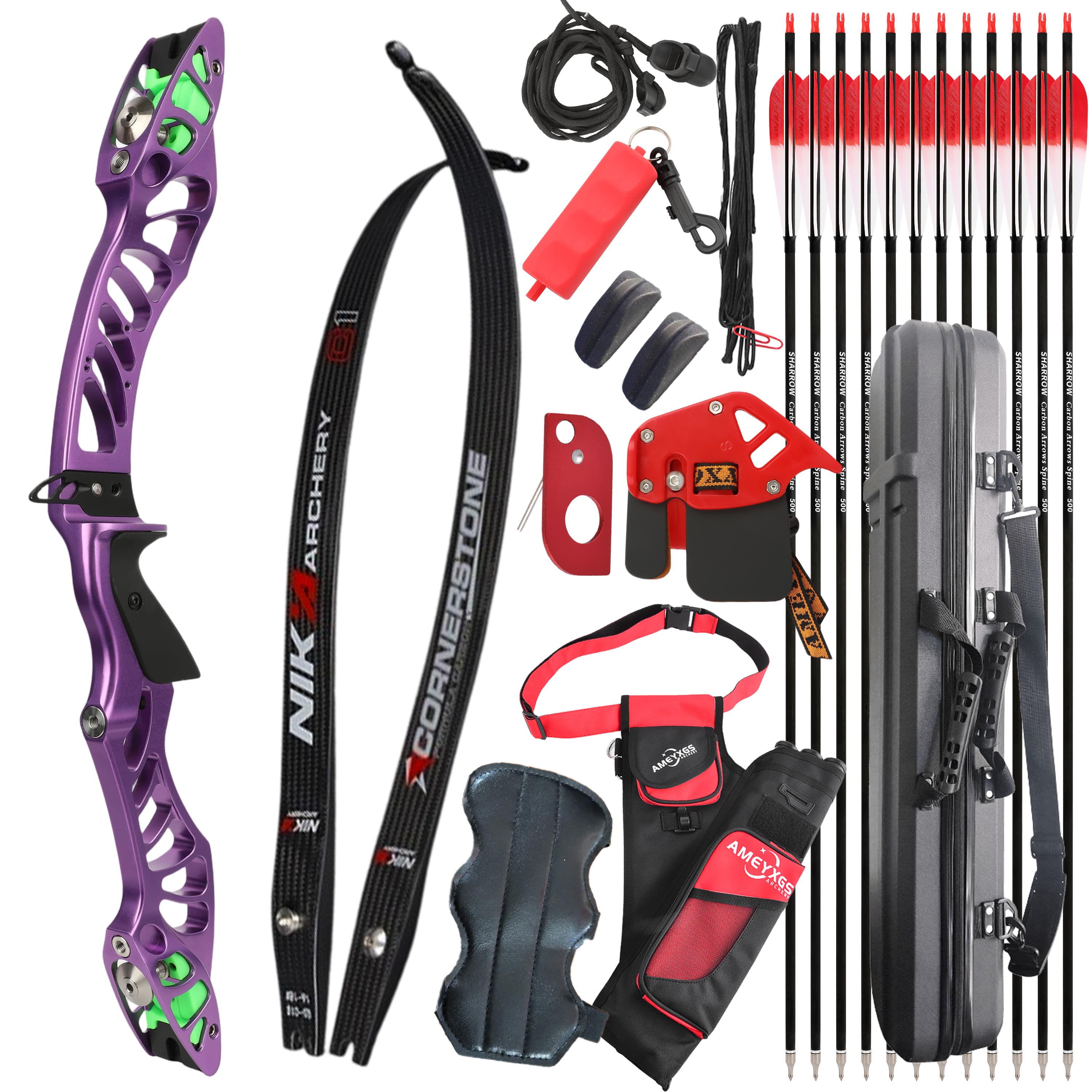 X-Pulse 18-46bs Recurve Bow Kit Takedown Hunting Archery