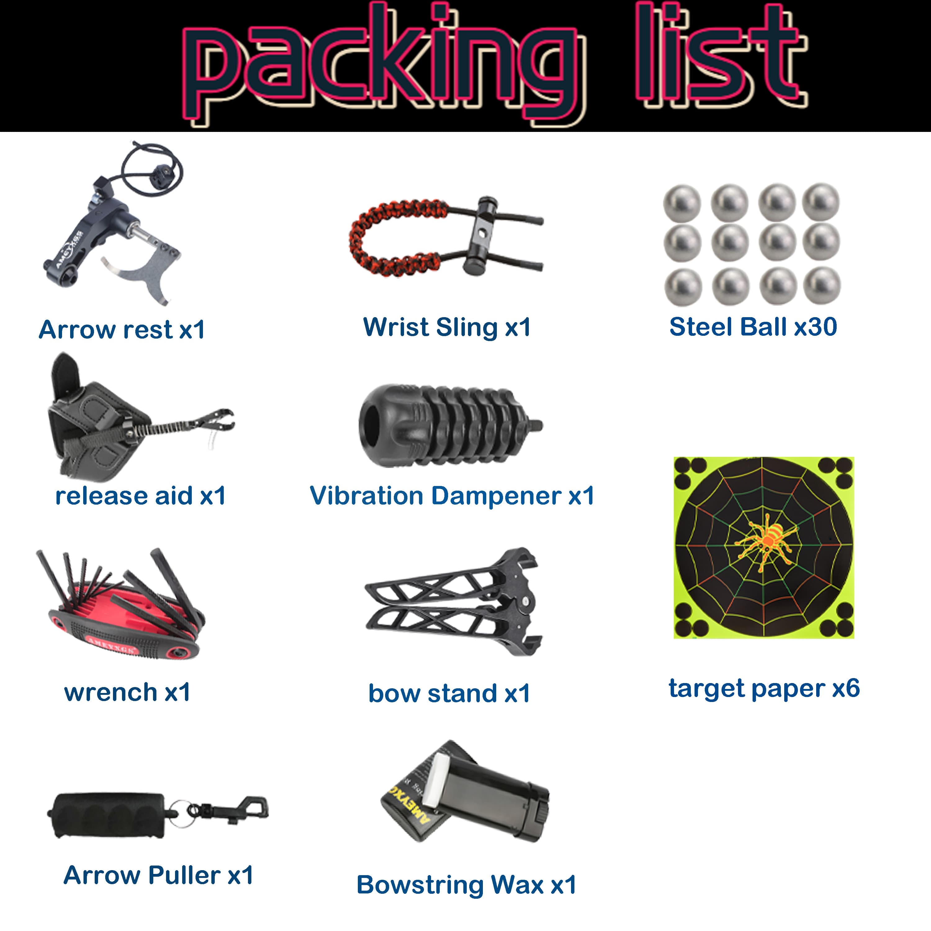 Hunter Dual Purpose Compound Bow Set Steel Ball Arrow