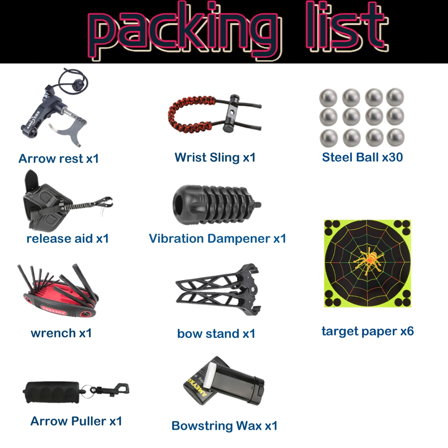 Hunter Dual Purpose Compound Bow Set Steel Ball Arrow