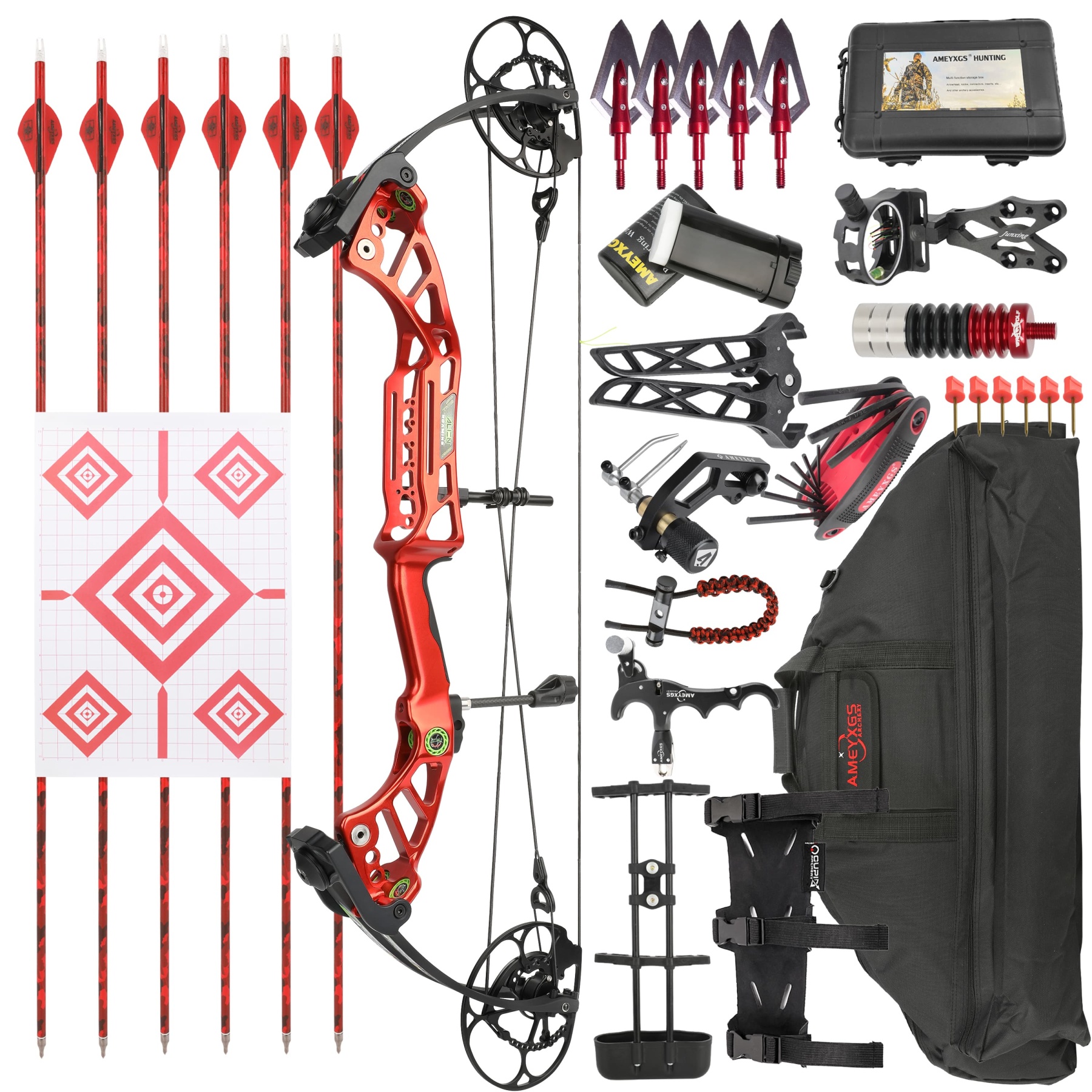 AMEYXGS Archery Compound Bow Kit Hunting Outdoor 