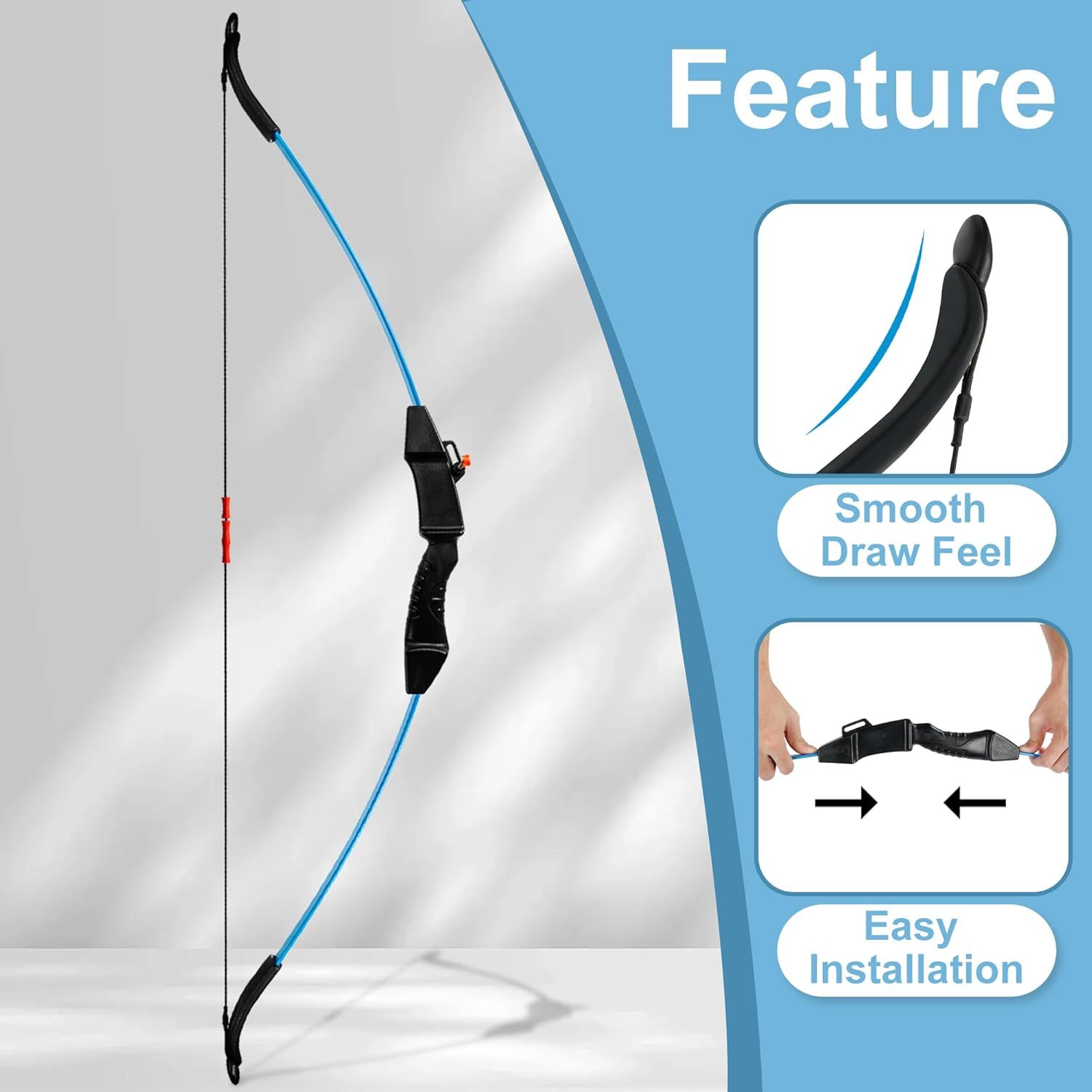 Youth Recurve Bow and Arrow Set for Teens Outdoor Games Left & Right Hand