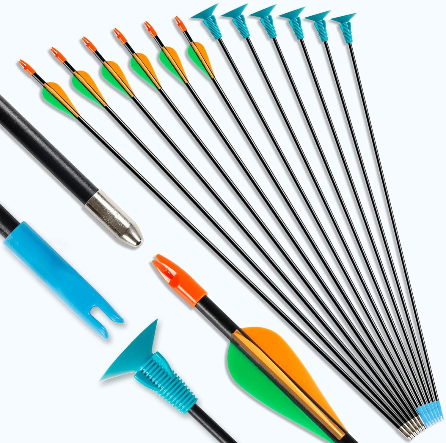 Youth Recurve Bow and Arrow Set for Teens Outdoor Games Left & Right Hand