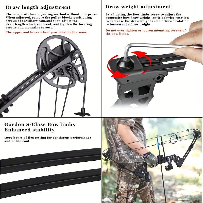 JUNXING Dragon X8 Compound Bow Hunting Bow 20-70 lbs