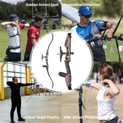 56" Takedown Recurve Bow – Aluminum Alloy, Carbon Arrow Kit