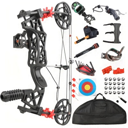 Dual Handed Composite Bow Kit – 40–65LBS Aluminum Alloy for Archery & Hunting