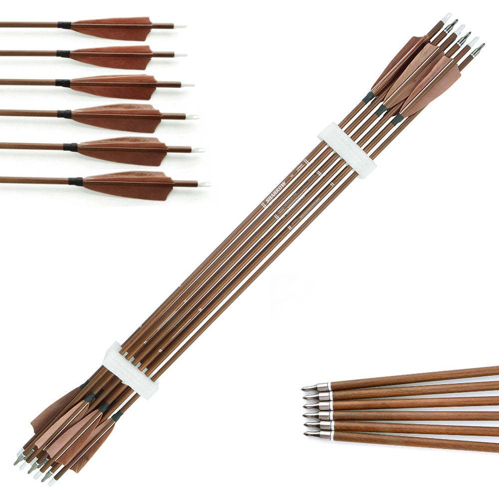 🎯100% Pure Carbon Arrows for Compound & Recurve Bow Hunting-AMEYXGS Archery