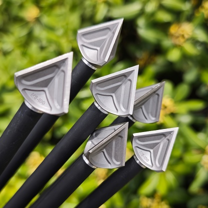 6PCS Archery Broadheads 100 Grain – Stainless Steel Arrowheads for Hunting Bows