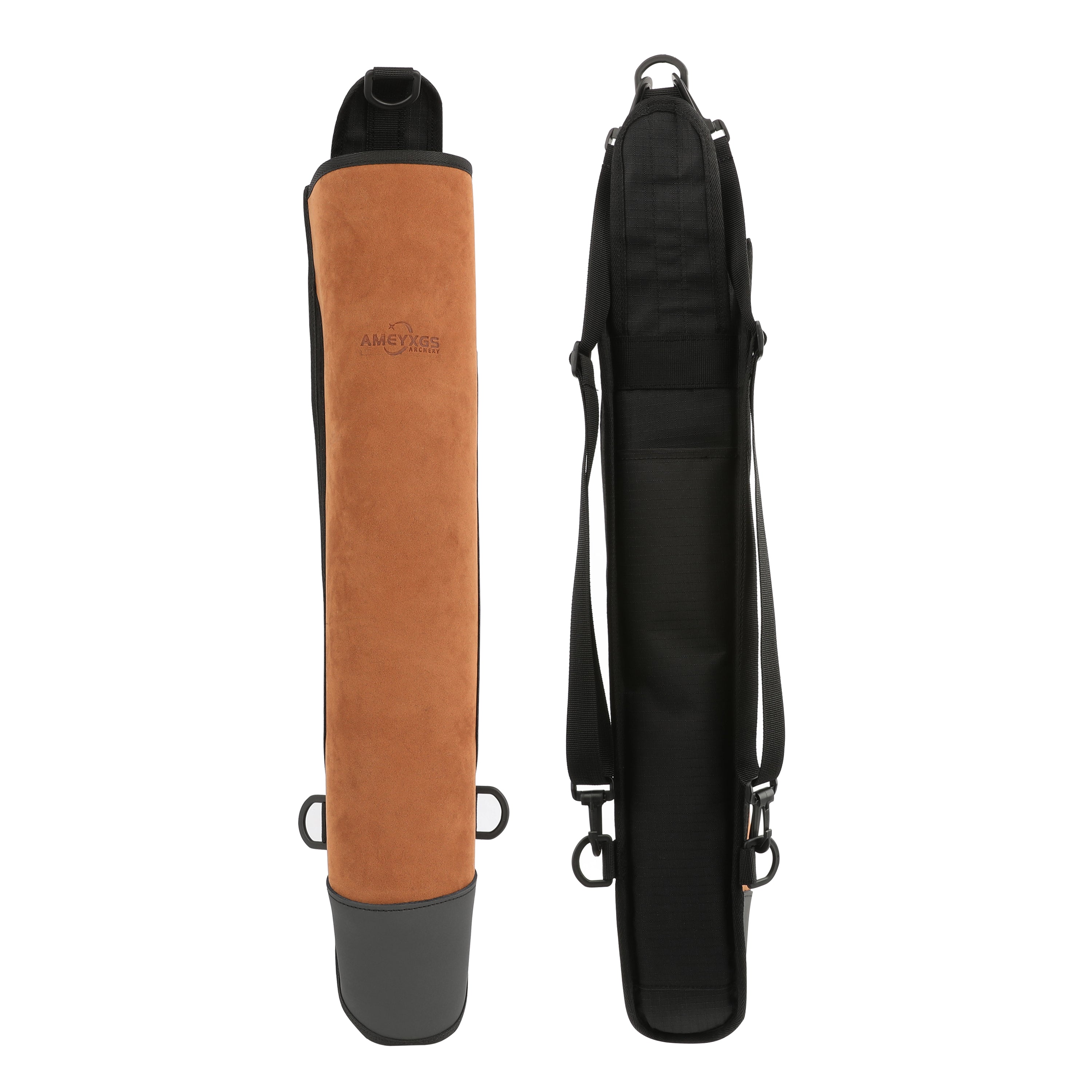 Carquois D'archerie En Cuir De Vache - Noir - Sac à Flèches Bandoulière - Neuf