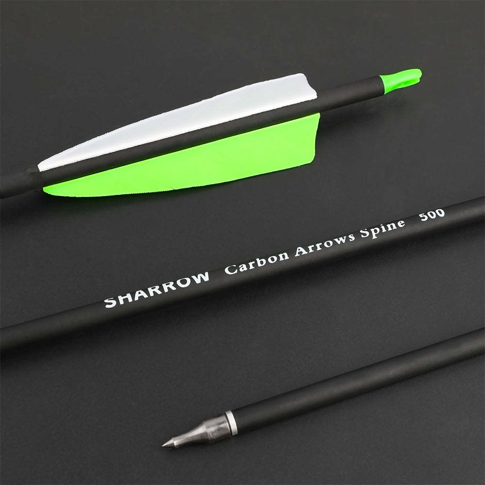 🎯SHARROW Archery Carbon Arrows for Compound Recurve Bow Competition-AMEYXGS Archery