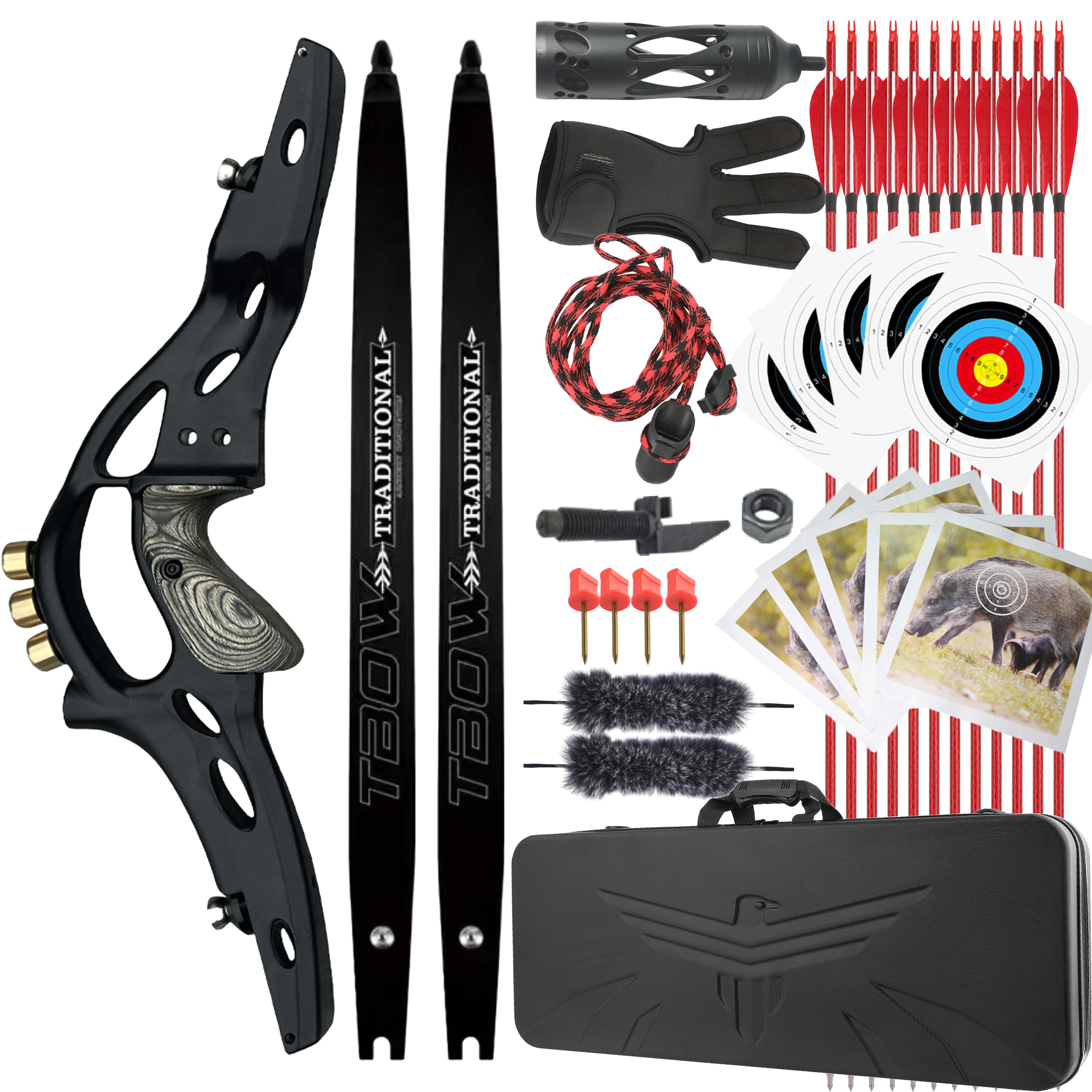 TBOW ILF 62" American Hunting Recurve Bow 30-60#