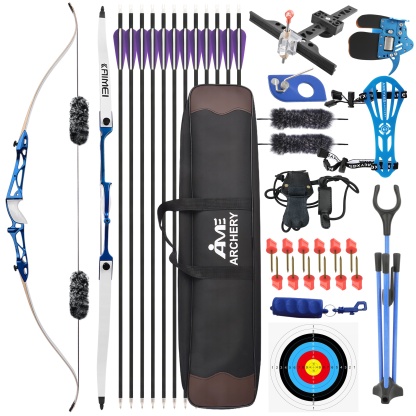 KAIEMI 66" 68" 70" Olympic Archery Competition Recurve Bow Kit 14-40# @28"