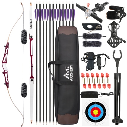 KAIEMI 66" 68" 70" Olympic Archery Competition Recurve Bow Kit 14-40# @28"