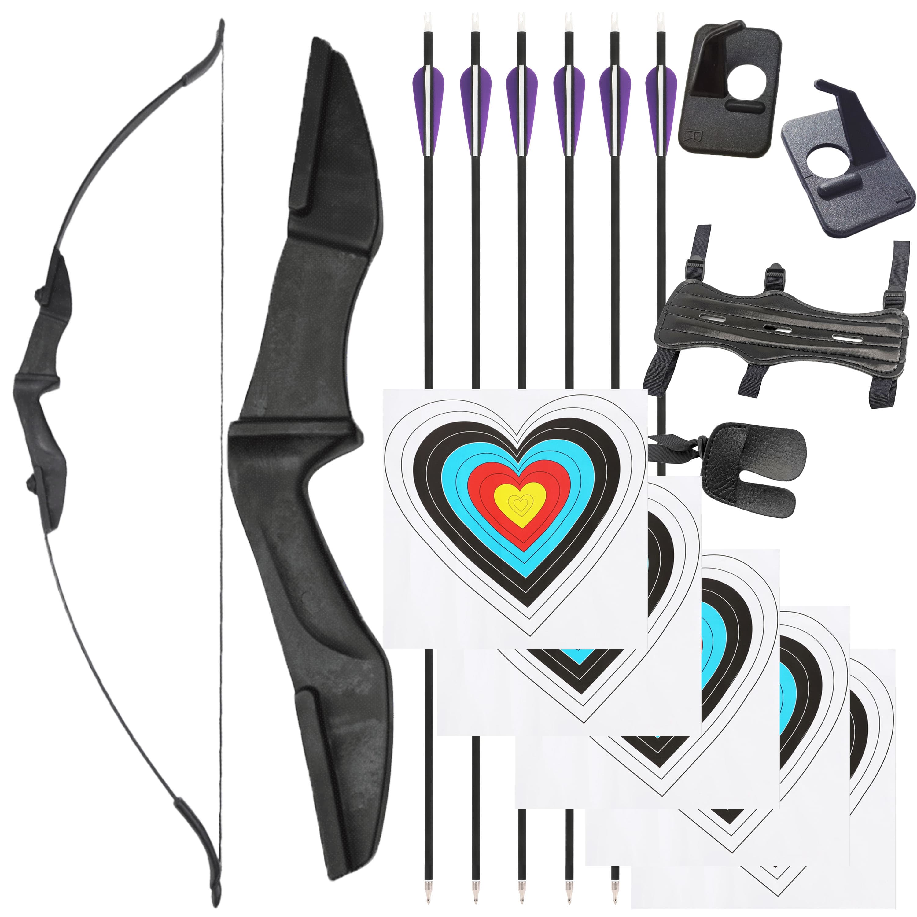 AMEYXGS Archery Bow and Arrow 57" Takedown Recurve Bow 30-40lbs