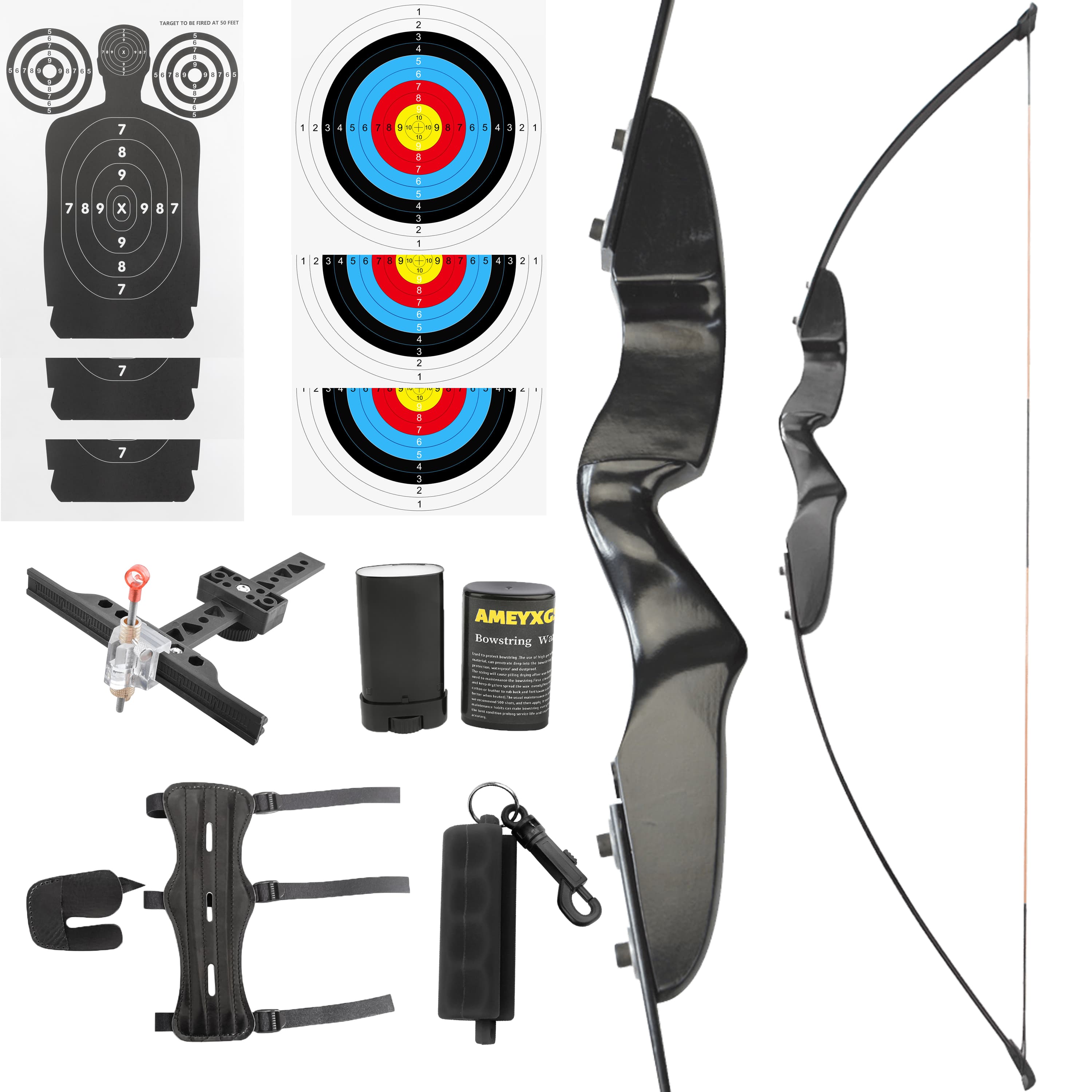 Archery 40lbs Straight Bow Wood Riser Traditional Recurve Bow