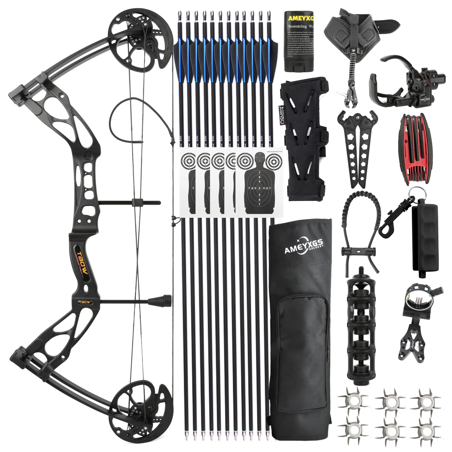 M133 Archery Compound Bow Kit with Accessories Shooting 0–70LBS
