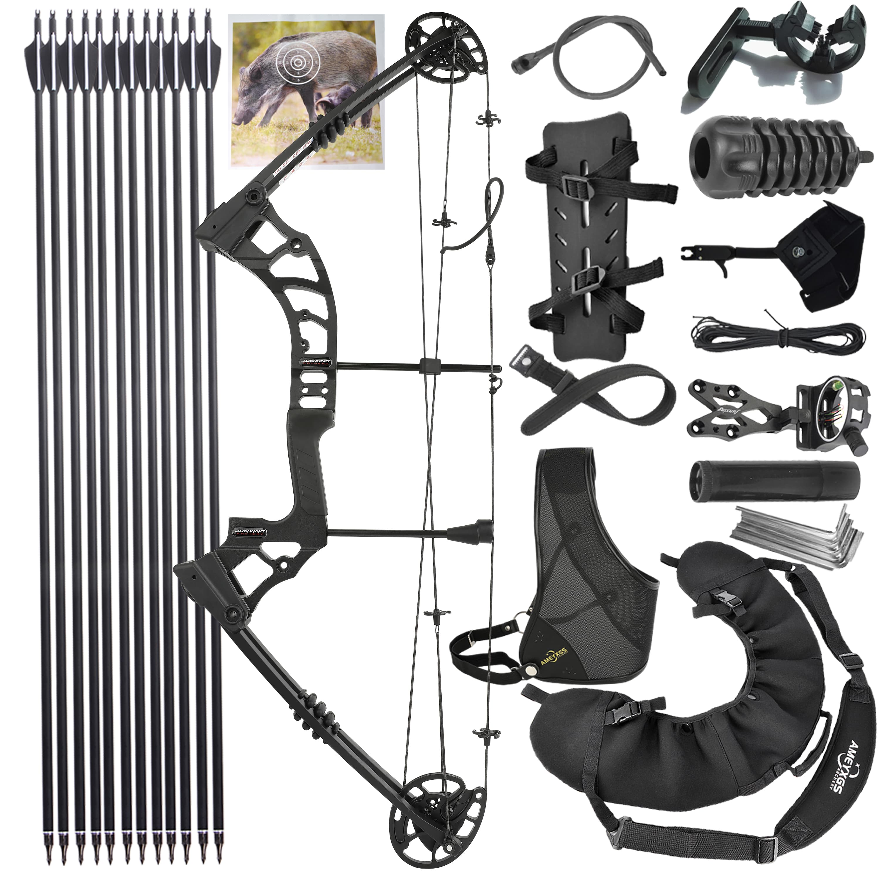 JUNXING M121A Compound Bow Training & Hunting Bow 0-70 lbs