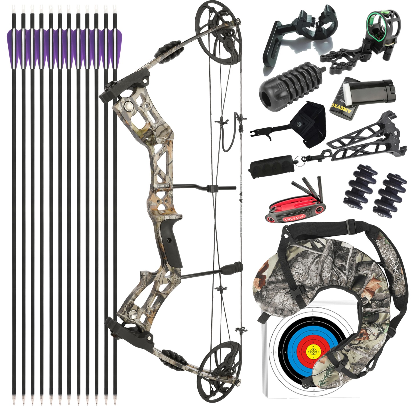 AMEYXGS Compound Bow Hunting Outdoor 30-70LBS