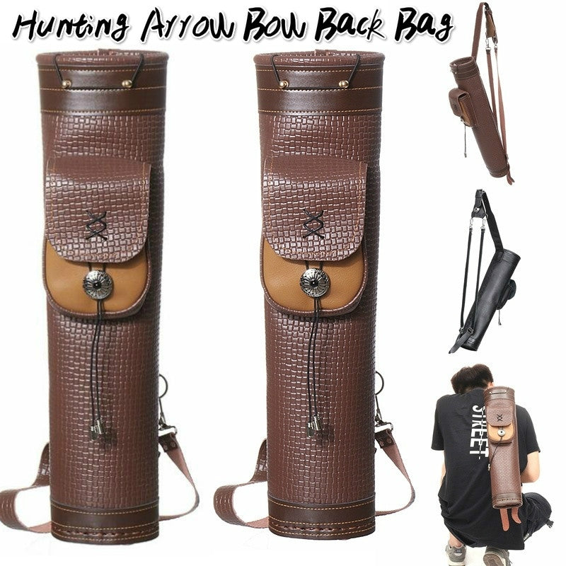 🎯Brown Leather Archery Quiver Holder Hunting Arrow-AMEYXGS Archery