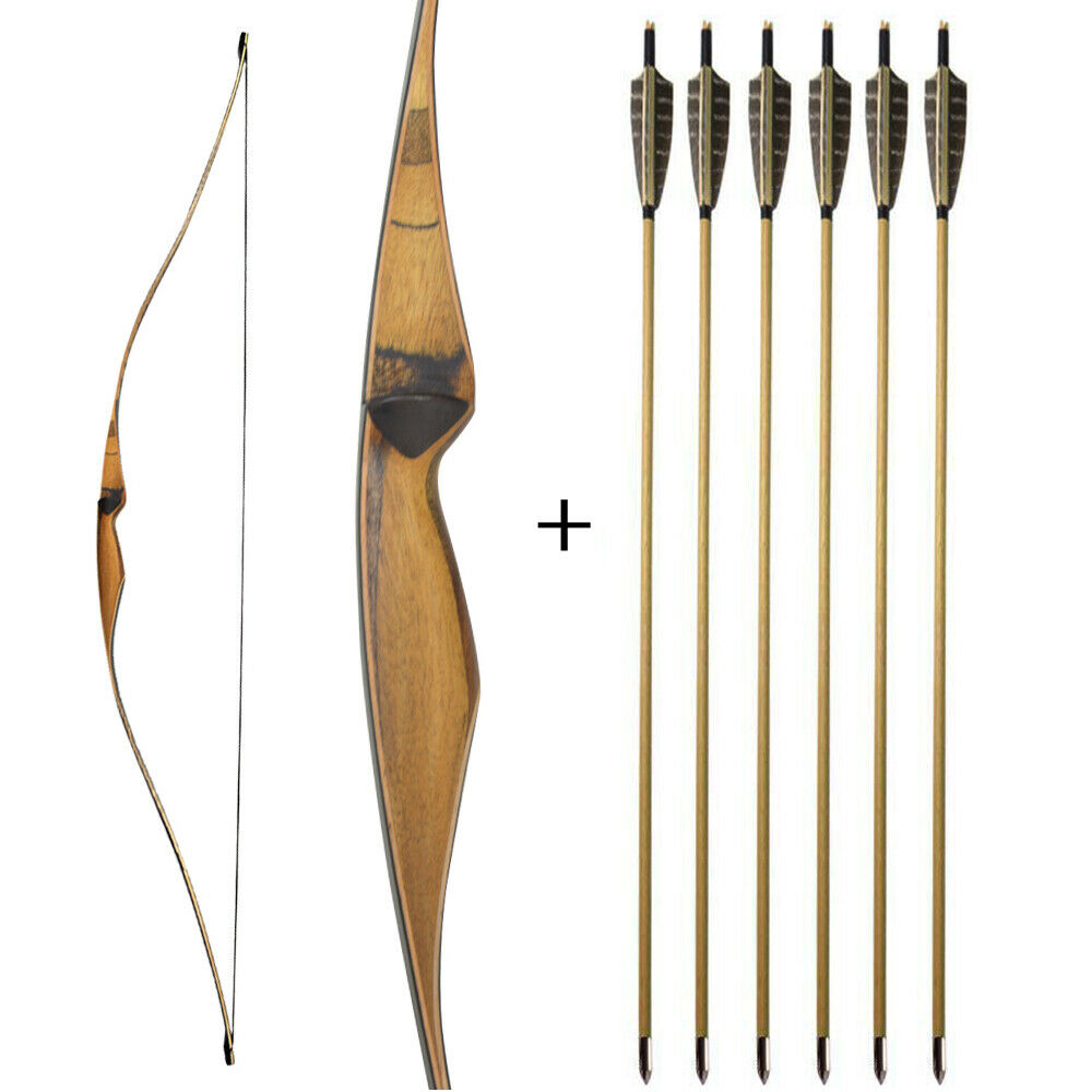 🎯54 "Traditional Bow Longbows Arrows Set Wooden Bow-AMEYXGS Archery