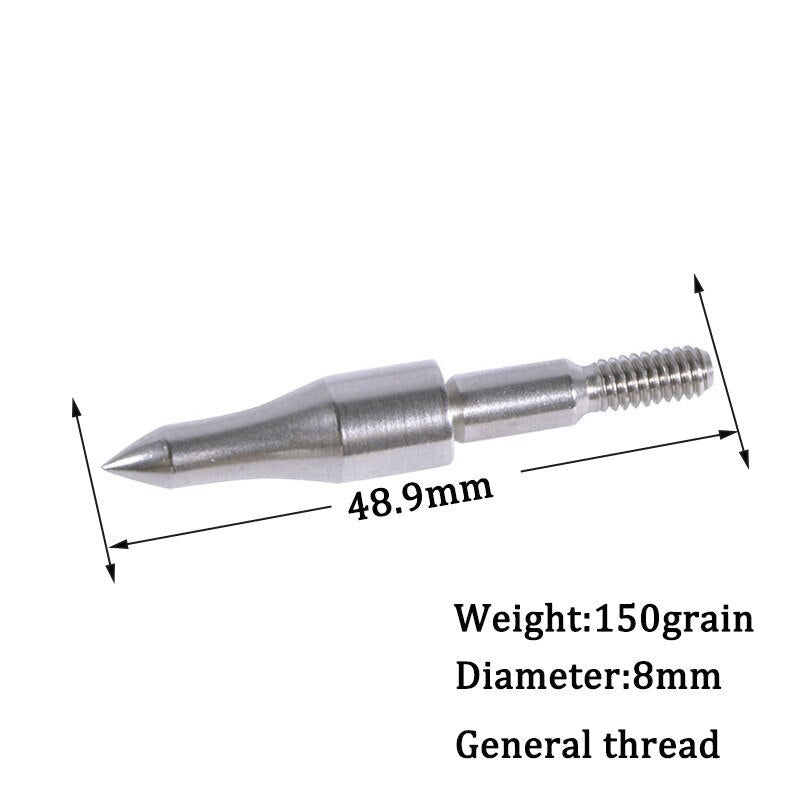 🎯150grain Archery Target Practice Arrowhead Stainless Steel Screw in Broadheads-AMEYXGS Archery