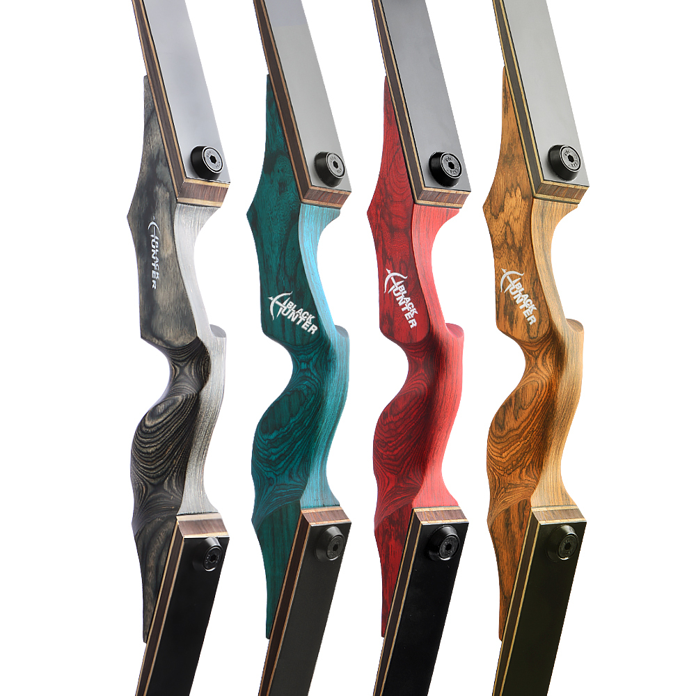 BLACK HUNTER Longbow Archery Hunting Kit ,RH&LH,20-60LBS