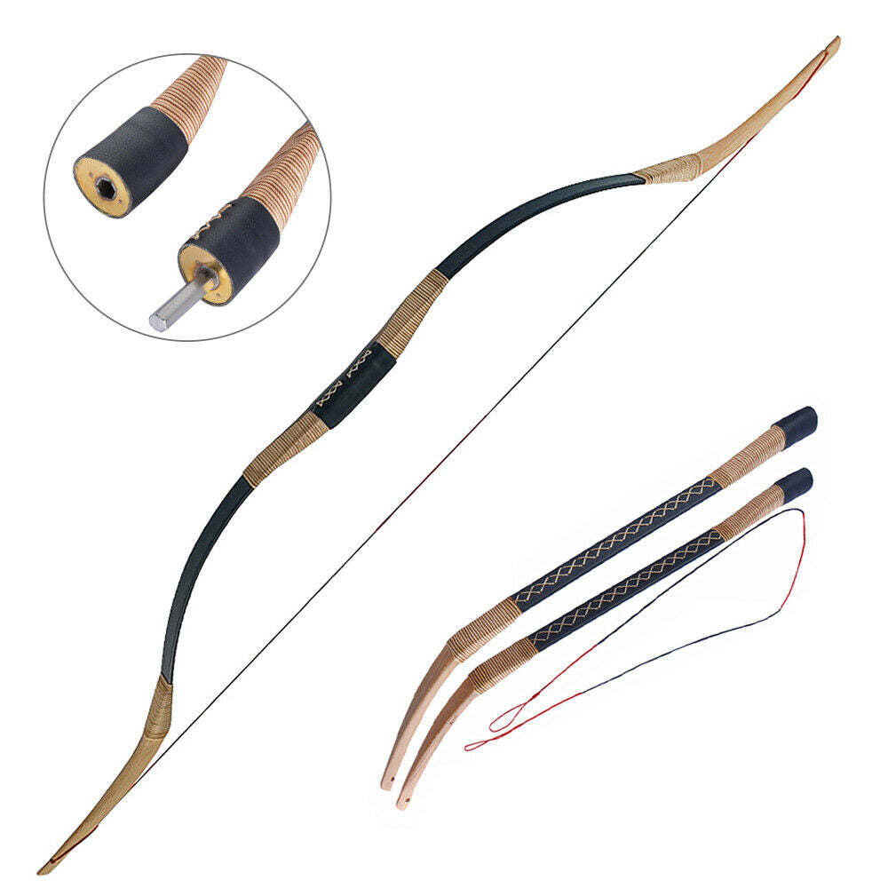 🎯Takedown Traditional 20-35lbs Wooden Horsebow Archery-AMEYXGS Archery