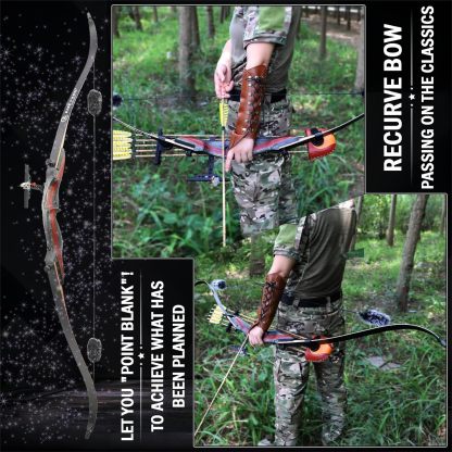 62inch Hunting Recurve Bow Full Set with Case 20-50lbs