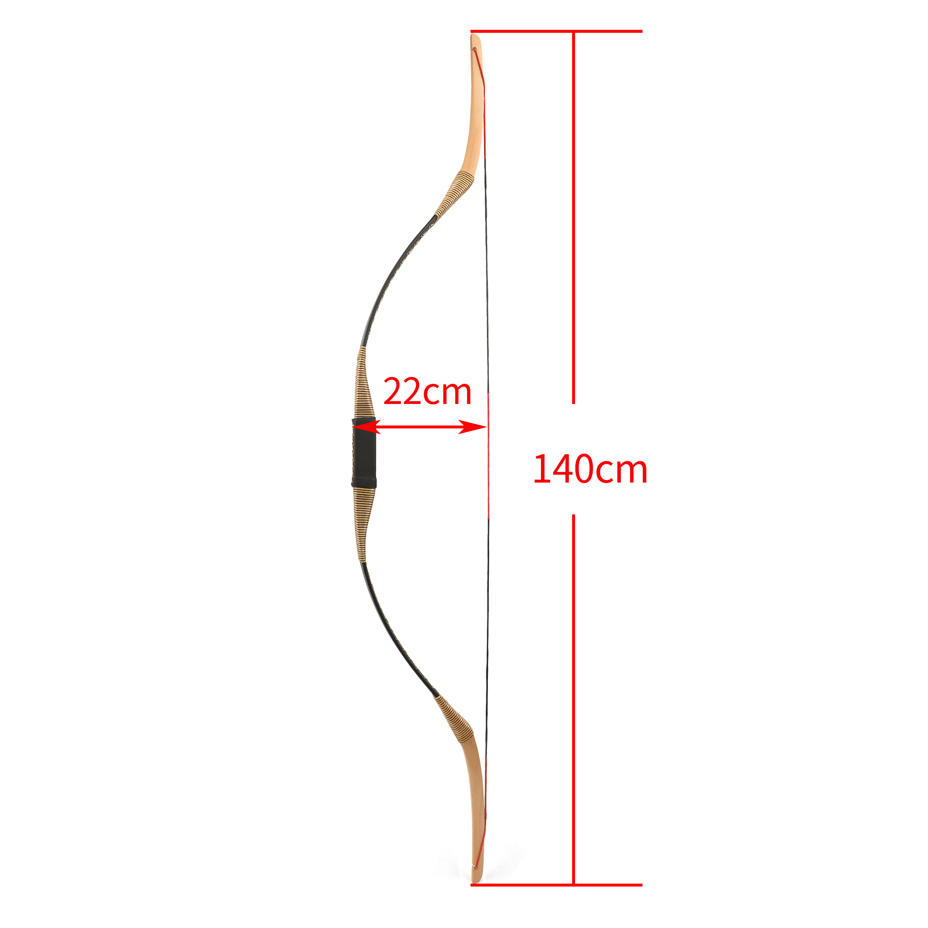 Takedown Traditional  20-35lbs Wooden Horsebow Archery