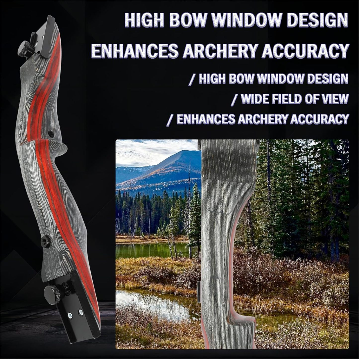 62inch Hunting Recurve Bow Full Set with Case 20-50lbs