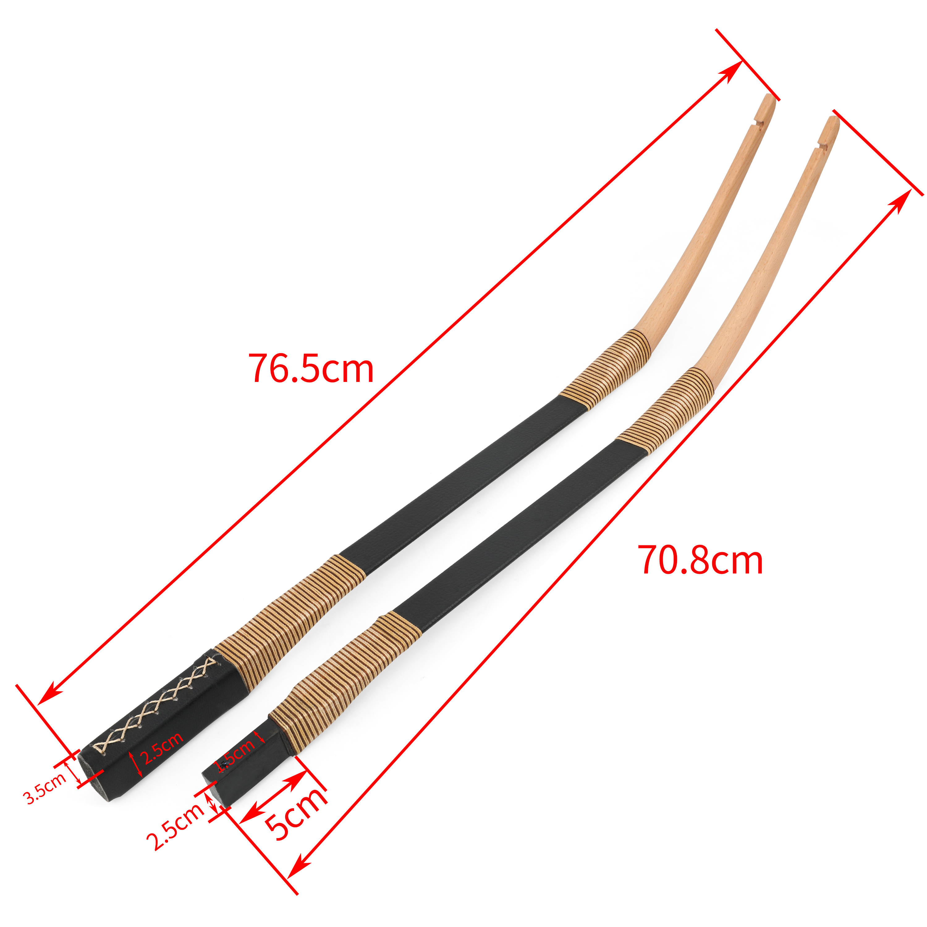 Takedown Traditional  20-35lbs Wooden Horsebow Archery