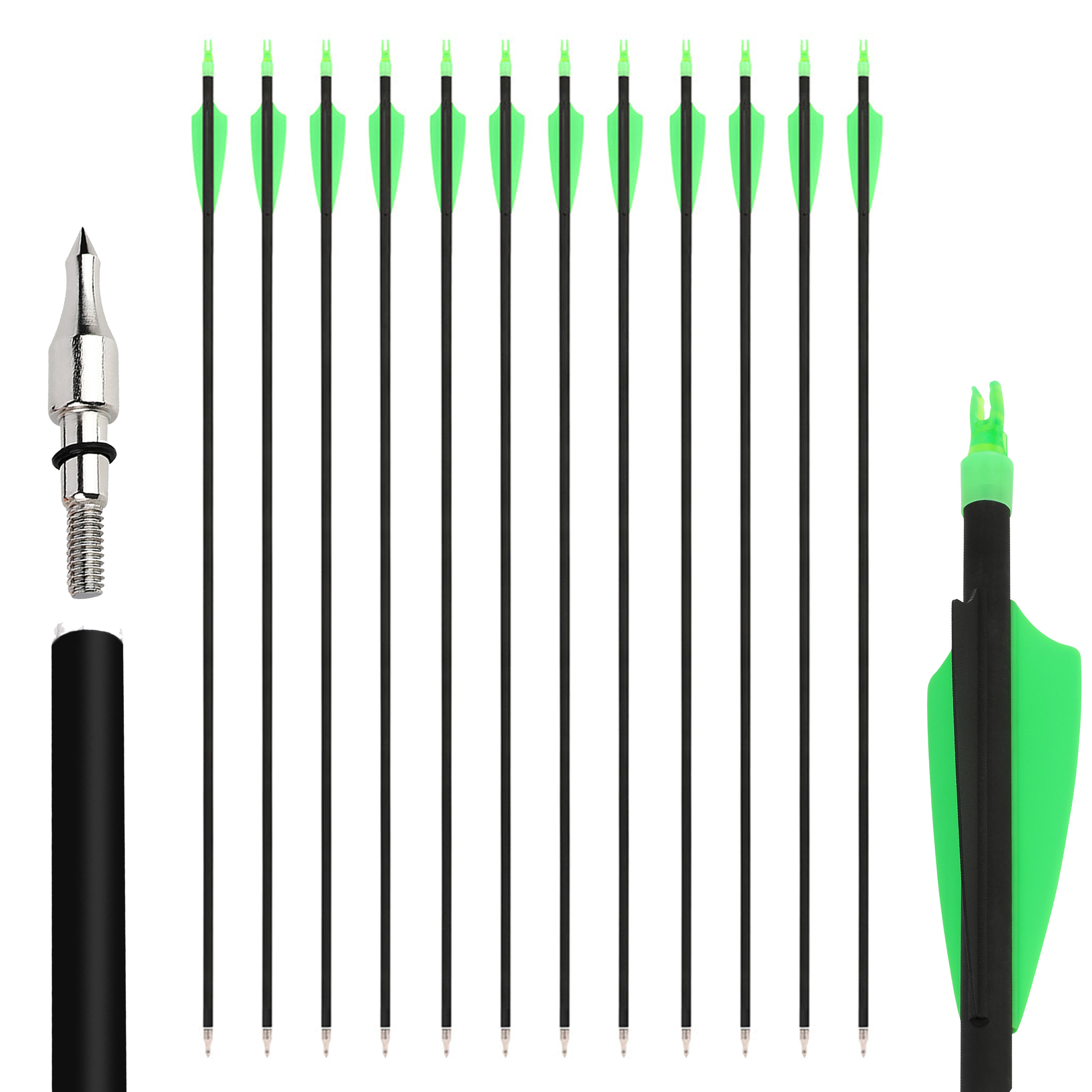 AMEYXGS Archery 30'' Carbon Arrow 500 Spine 3D Hunting Target