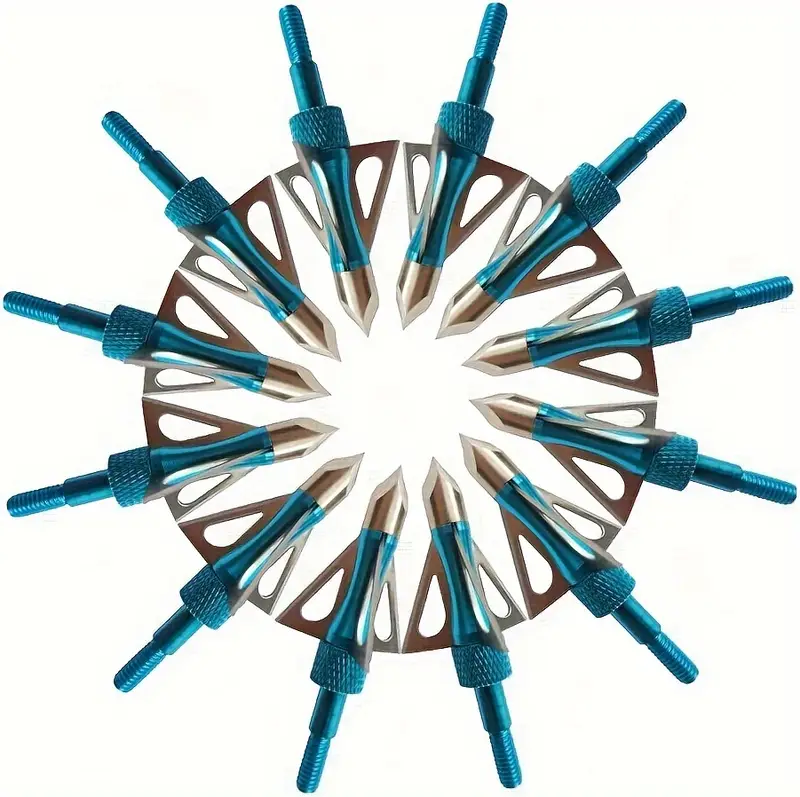 Blue Broadheads 100 Grain Screw-in Arrowheads Tips
