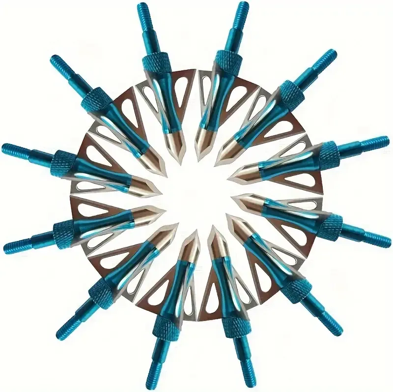 Blue Broadheads 100 Grain Screw-in Arrowheads Tips