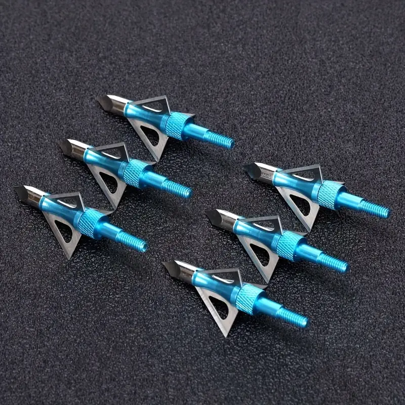  12pcs broadheads 100 grain screw in arrow heads arrow tips compatible with   and compound bow details 4