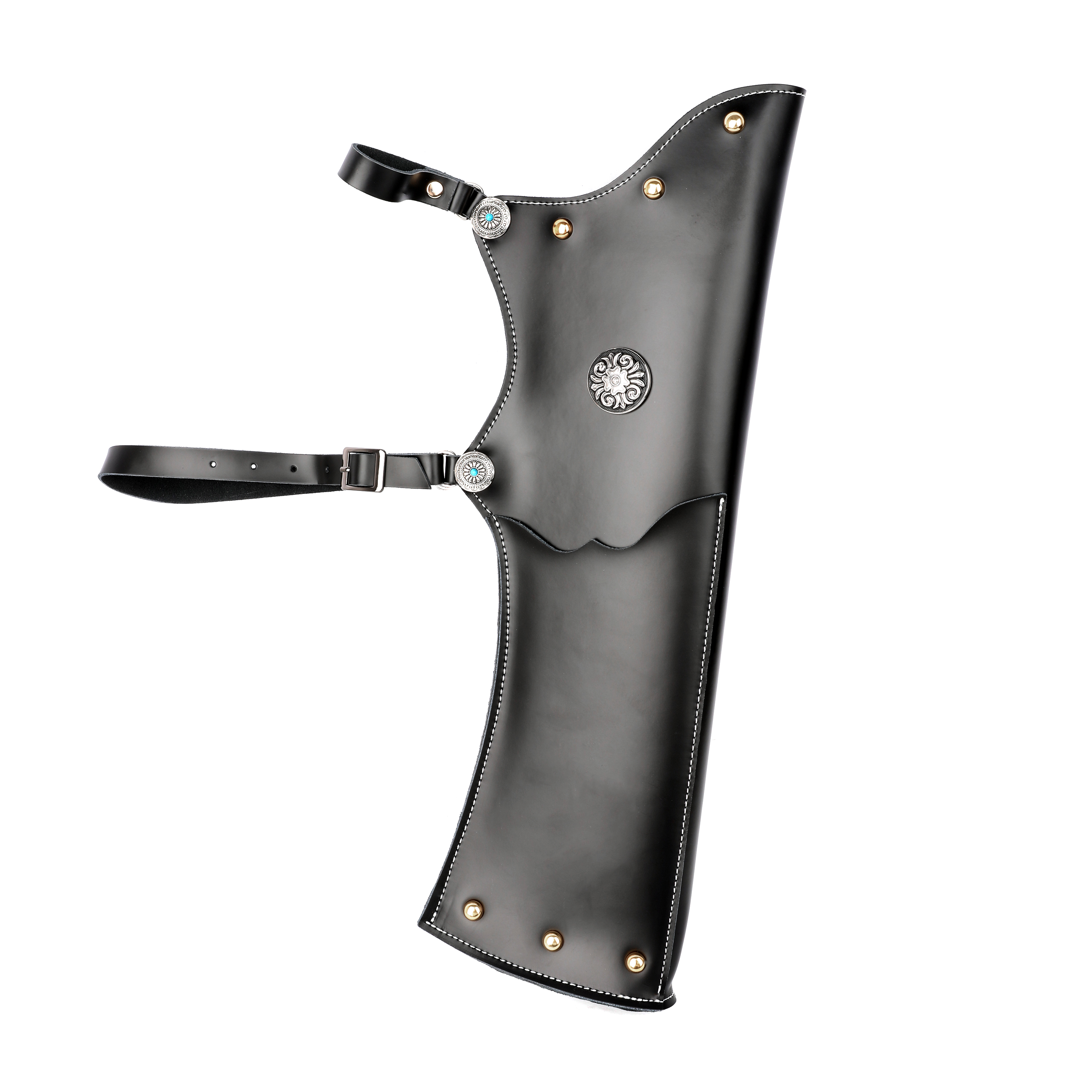 Traditional Leather Archery Quiver Handmade Cowhide Back Waist Arrow Holder