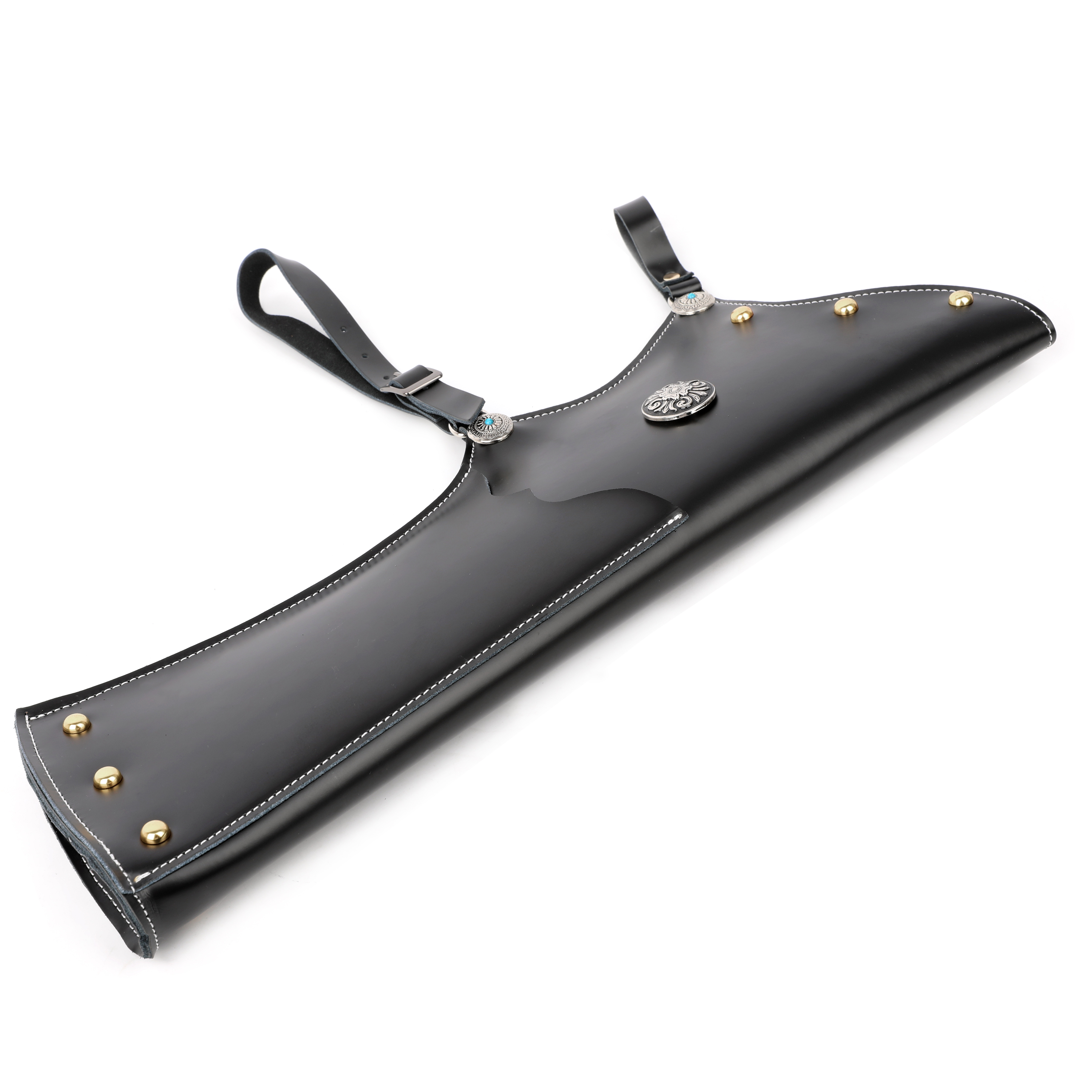 Traditional Leather Archery Quiver Handmade Cowhide Back Waist Arrow Holder