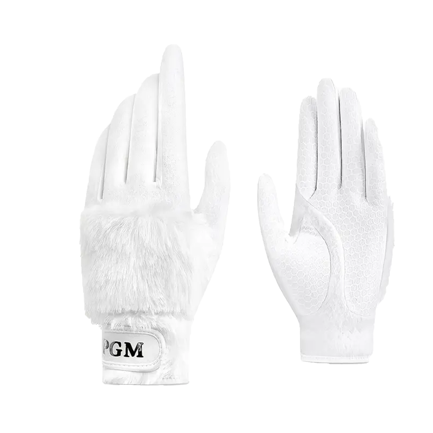 Women's Winter Golf Gloves - Plush Rabbit Fur Lined, Non-Slip Grip, Stretchy & Warm