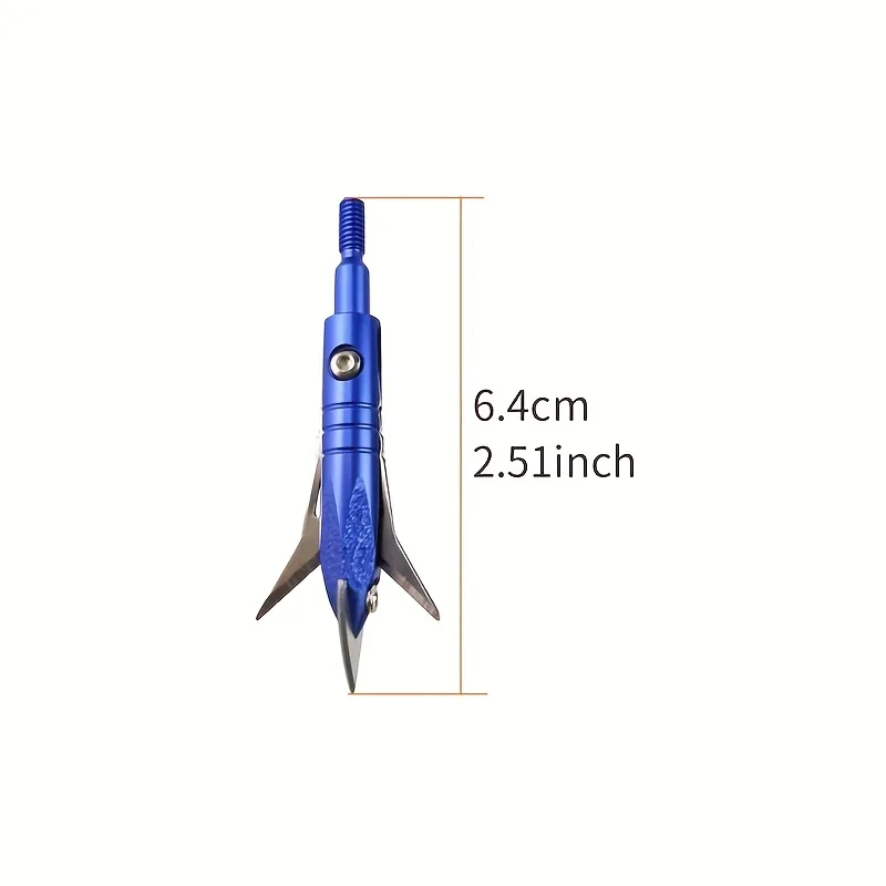 12pcs Mechanical Expandable Arrowheads (2.2" Cut) with Storage Case