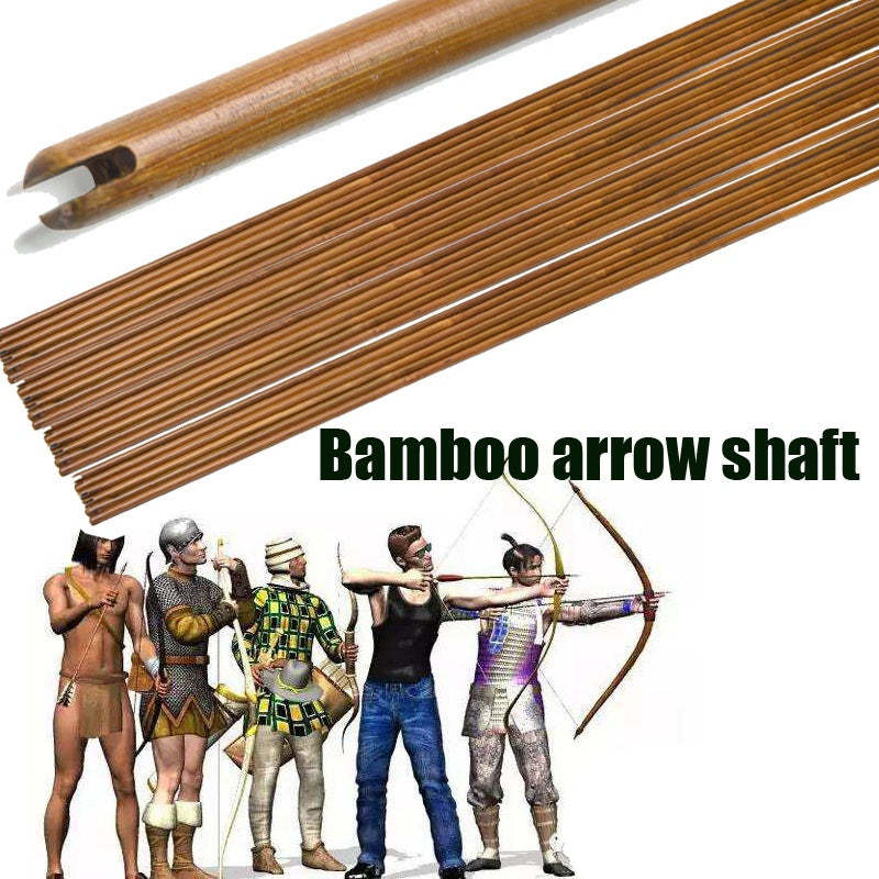 🎯Archery Bamboo Arrow Shaft Self Nock Handmade Bow DIY-AMEYXGS Archery