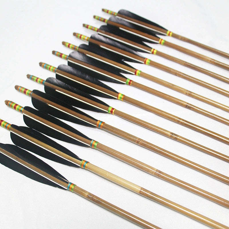 🎯Traditional Bamboo Arrow for Practice Targeting Longbow-AMEYXGS Archery