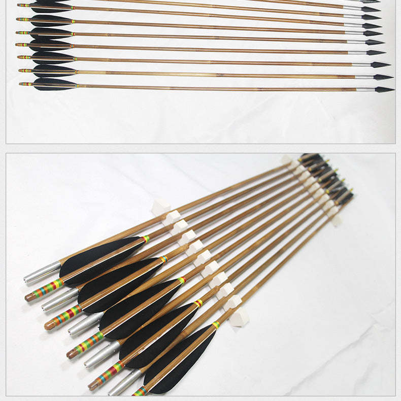 🎯Traditional Bamboo Arrow for Practice Targeting Longbow-AMEYXGS Archery