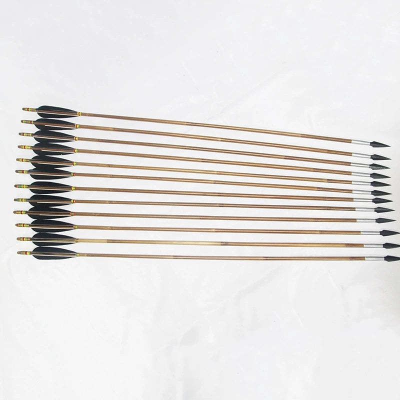 🎯Traditional Bamboo Arrow for Practice Targeting Longbow-AMEYXGS Archery