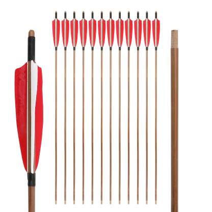 🎯Archery Handmade Traditional Bamboo Arrow for Longbow Bow Shooting Hunting-AMEYXGS Archery