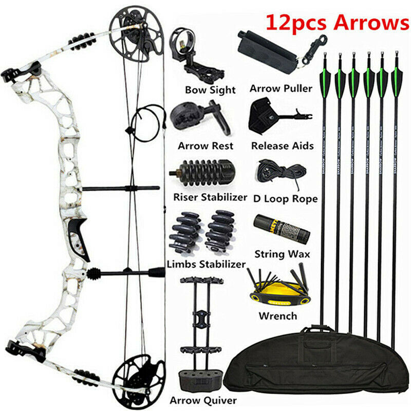 🎯Compound Bow Carbon Arrows Set Hunting 30-70lbs-AMEYXGS Archery