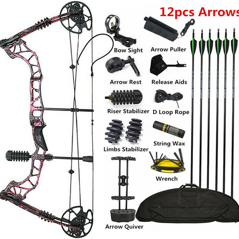 🎯Compound Bow Carbon Arrows Set Hunting 30-70lbs-AMEYXGS Archery