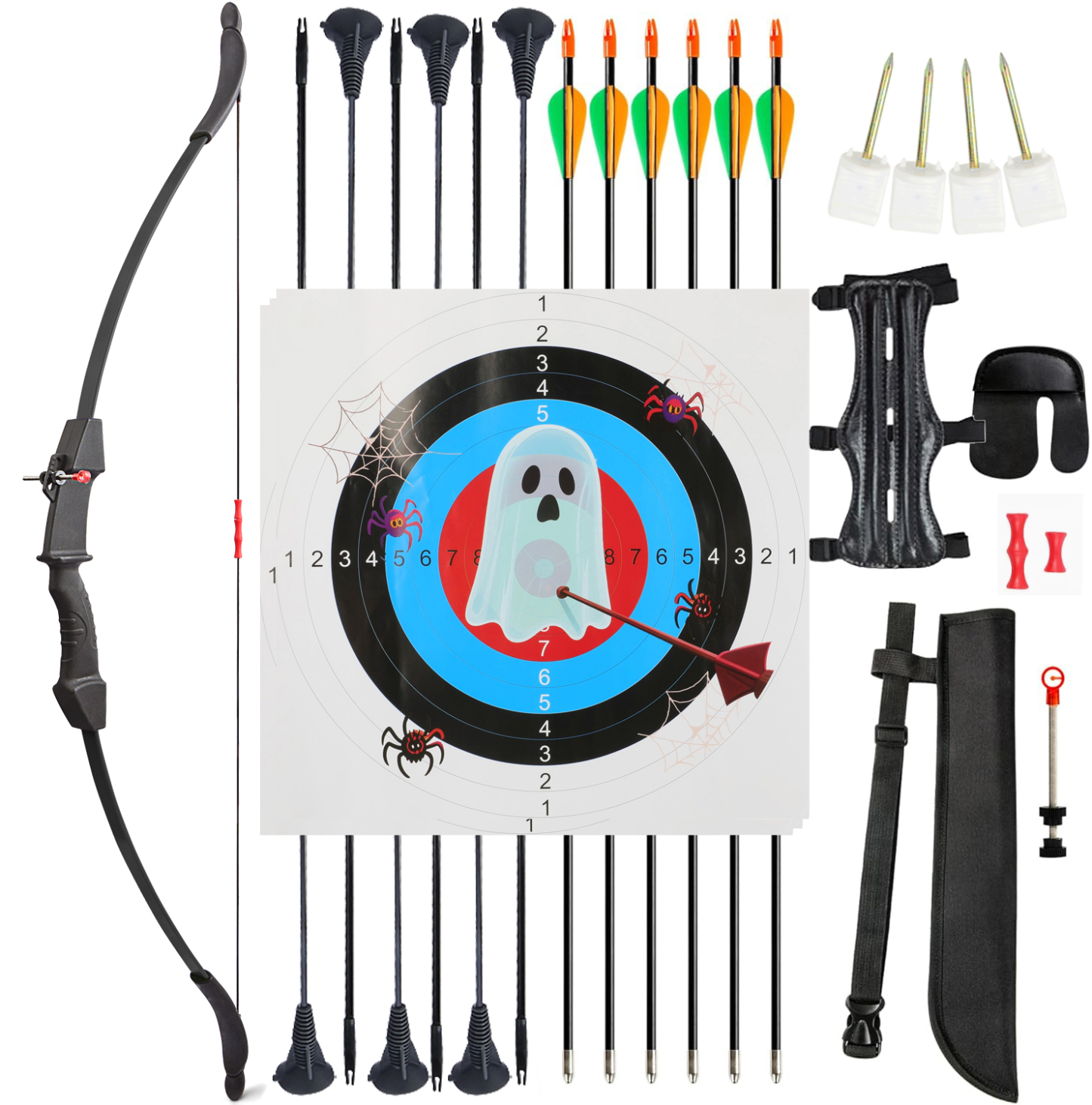 Youth Recurve Bow and Arrow Set for Teens Outdoor Games Left & Right Hand