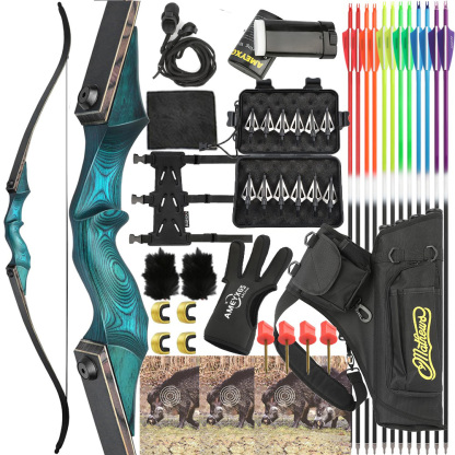 AMEYXGS Archery Hunting Recurve Long Bow Kit